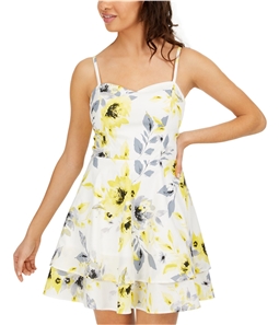 Speechless Womens Bow-Back Fit & Flare Dress