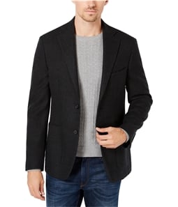 DKNY Mens Textured Two Button Blazer Jacket