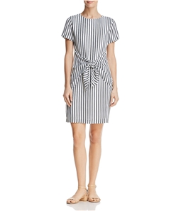 Dylan Gray Womens Striped Tie Front Peasant Dress