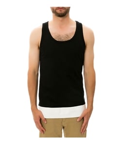 DOPE Mens The Leather Paneled Tank Top