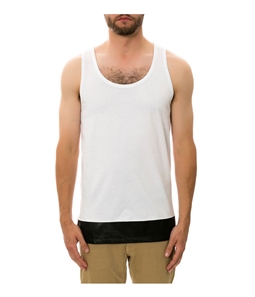 DOPE Mens The Leather Paneled Tank Top