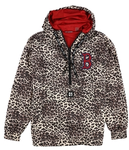 DKNY Womens Leopard Boston Red Sox Windbreaker Jacket