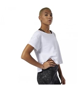 Reebok Womens Combat Perforated Crop Basic T-Shirt