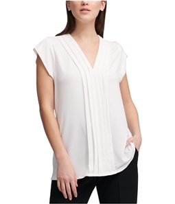DKNY Womens Pleated Pullover Blouse