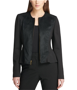 DKNY Womens Collarless Blazer Jacket