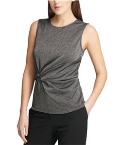DKNY Womens Twist-Front Sleeveless Blouse Top