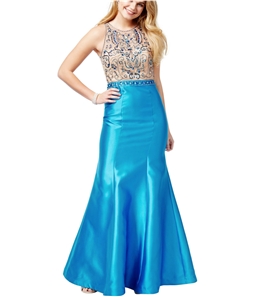 Say Yes to the Prom Womens Beaded Gown Dress