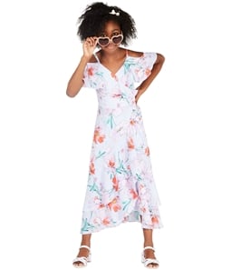 Rare Editions Girls Floral Wrap Dress
