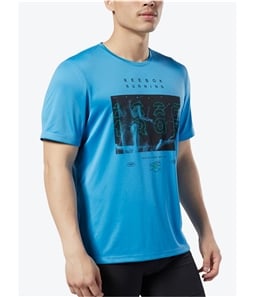 Reebok Mens RE Run Crew Graphic T-Shirt