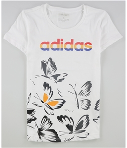 Adidas Womens Farm-Print Graphic T-Shirt