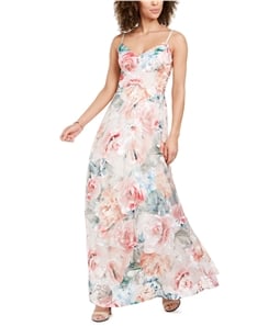 Eliza J Womens Floral Gown Dress