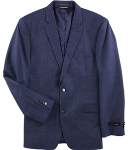 Tommy Hilfiger Mens Checkered Two Button Blazer Jacket