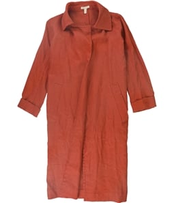 Eileen Fisher Womens Open Front Trench Coat