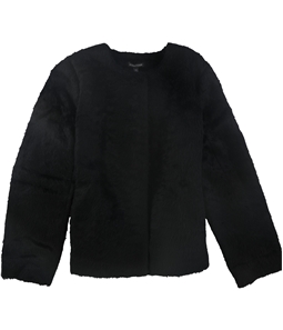 Eileen Fisher Womens Cropped Faux Fur Jacket