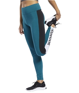 Reebok Womens TE Linear Logo Compression Athletic Pants
