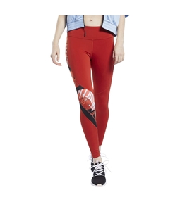 Reebok Womens Logo Print Compression Athletic Pants