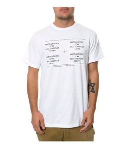 Fourstar Clothing Mens The Fourstar Coordinates Graphic T-Shirt