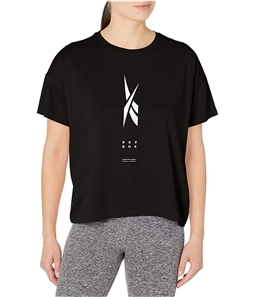 Reebok Womens Edgeworks Vertical Logo Graphic T-Shirt