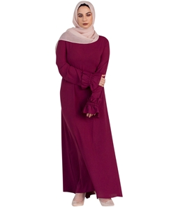 Verona Collection Womens Ruffle-Sleeve Maxi Dress