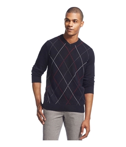 Geoffrey Beene Mens Harlequin Pullover Sweater
