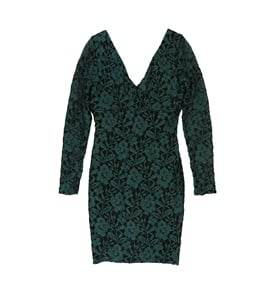 GUESS Womens Lace Long-Sleeve Bodycon Dress