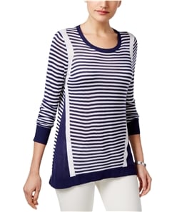 G.H. Bass & Co. Womens Colorblocked Stripe Pullover Sweater