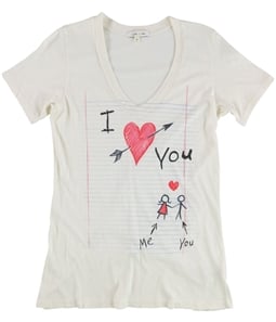 I LOVE H81 Womens I Heart You Notebook Graphic T-Shirt