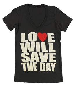 dirty violet Womens Love Will Graphic T-Shirt