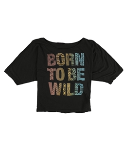 dirty violet Womens Born To Be Wild Graphic T-Shirt