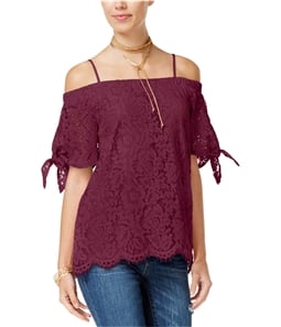 Miss Chievous Womens Off The Shoulder Knit Blouse