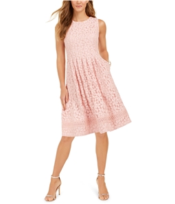 Jessica Howard Womens Lace Fit & Flare Dress