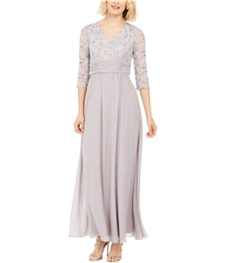 Jessica Howard Womens Glitter Gown Dress