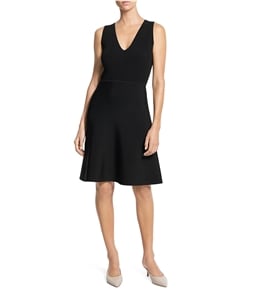 Theory Womens Ribbed Fit & Flare Dress