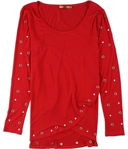 Belldini Womens Studded Pullover Blouse