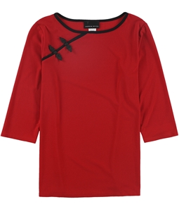 Lauren M. Petites Womens Frog Closure Pullover Blouse
