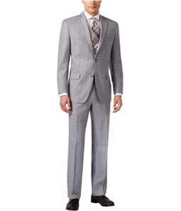 Michael Kors Mens Classic Plaid Two Button Formal Suit