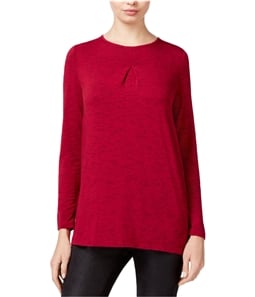 Kensie Womens Space Dyed Knit Pullover Blouse