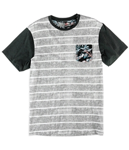 Silver Lake Mens Tweed Stripe Pocket Graphic T-Shirt