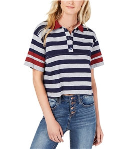 Rules of Etiquette Womens Boxy Striped Polo Shirt