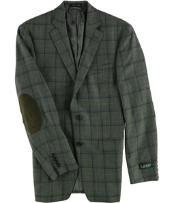 Ralph Lauren Mens Windowpane Two Button Blazer Jacket