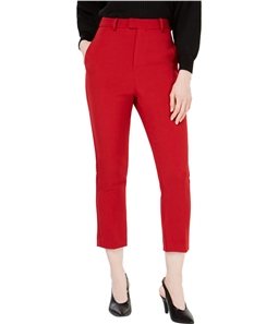Line & Dot Womens Solid High Rise Casual Cropped Pants