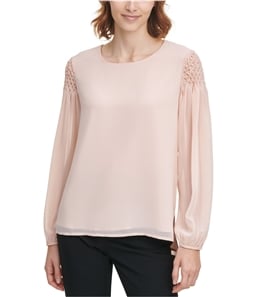 Calvin Klein Womens Solid Pullover Blouse