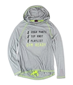 Material Girl Womens Active Cut-Out Hoodie Sweatshirt