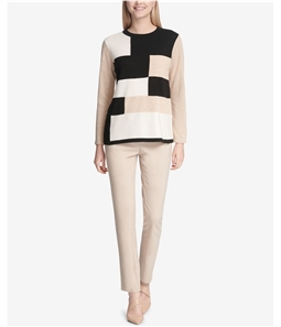 Calvin Klein Womens Colorblock Pullover Sweater