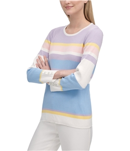 Calvin Klein Womens Striped Pullover Sweater