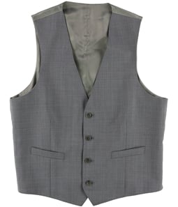 Calvin Klein Mens Windowpane Four Button Vest