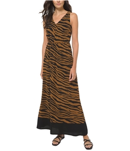Michael Kors Womens Zebra Print Maxi Dress