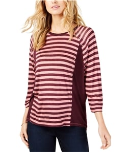 Michael Kors Womens Striped Pullover Blouse