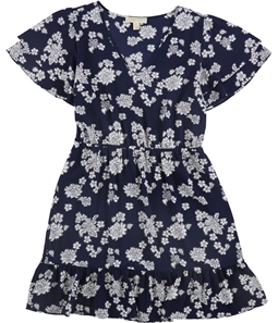 Michael Kors Womens Floral Fit & Flare Dress