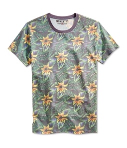 MomentUS Mens Floral Graphic T-Shirt